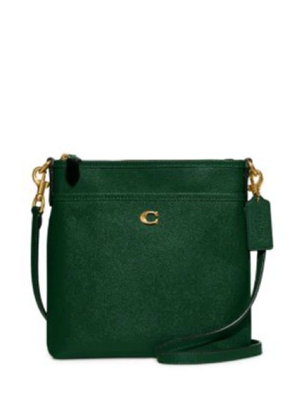 Coach Kitt Leather Messenger Bag Emerald Green